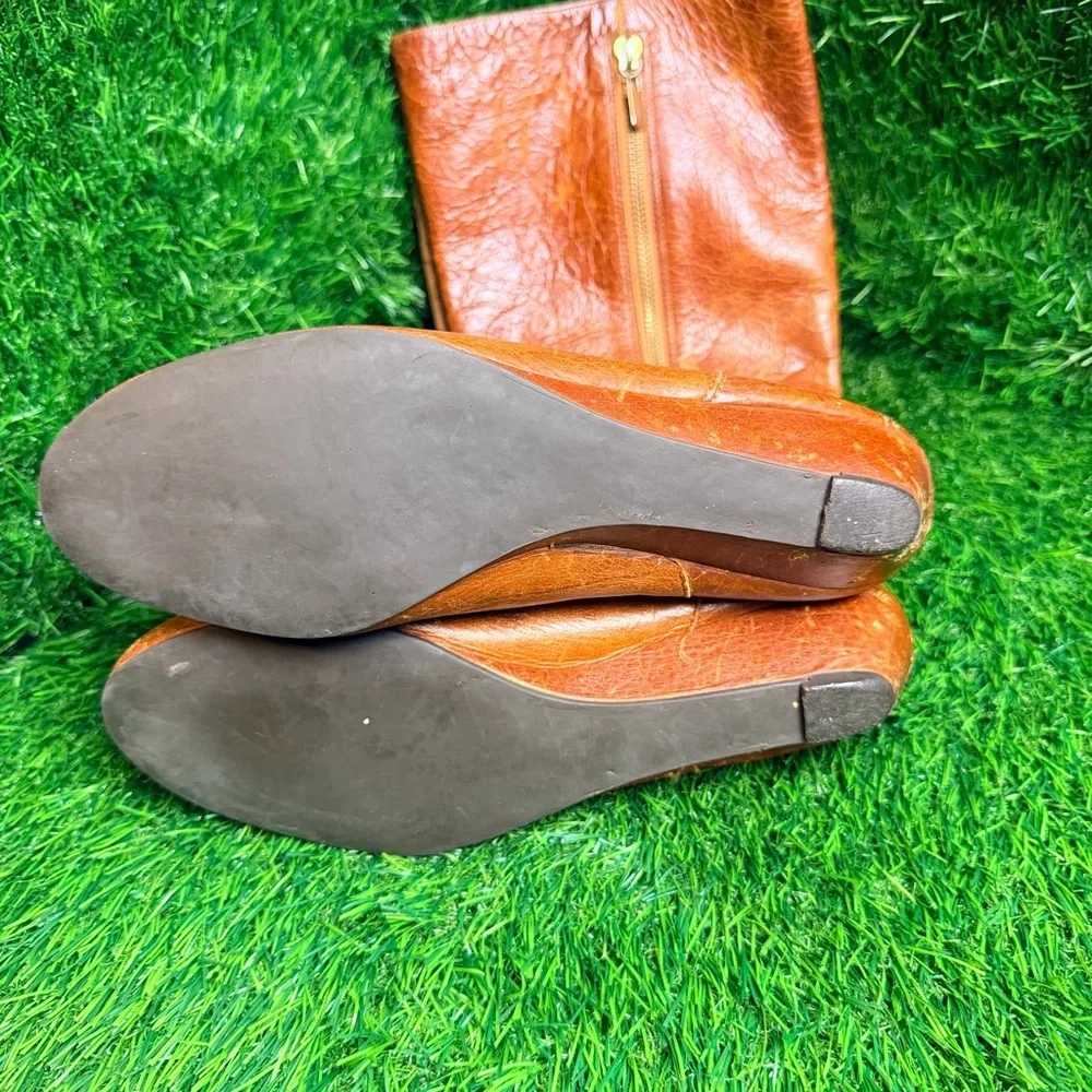 Vintage‎ Tan Leather Over the Knee Boots